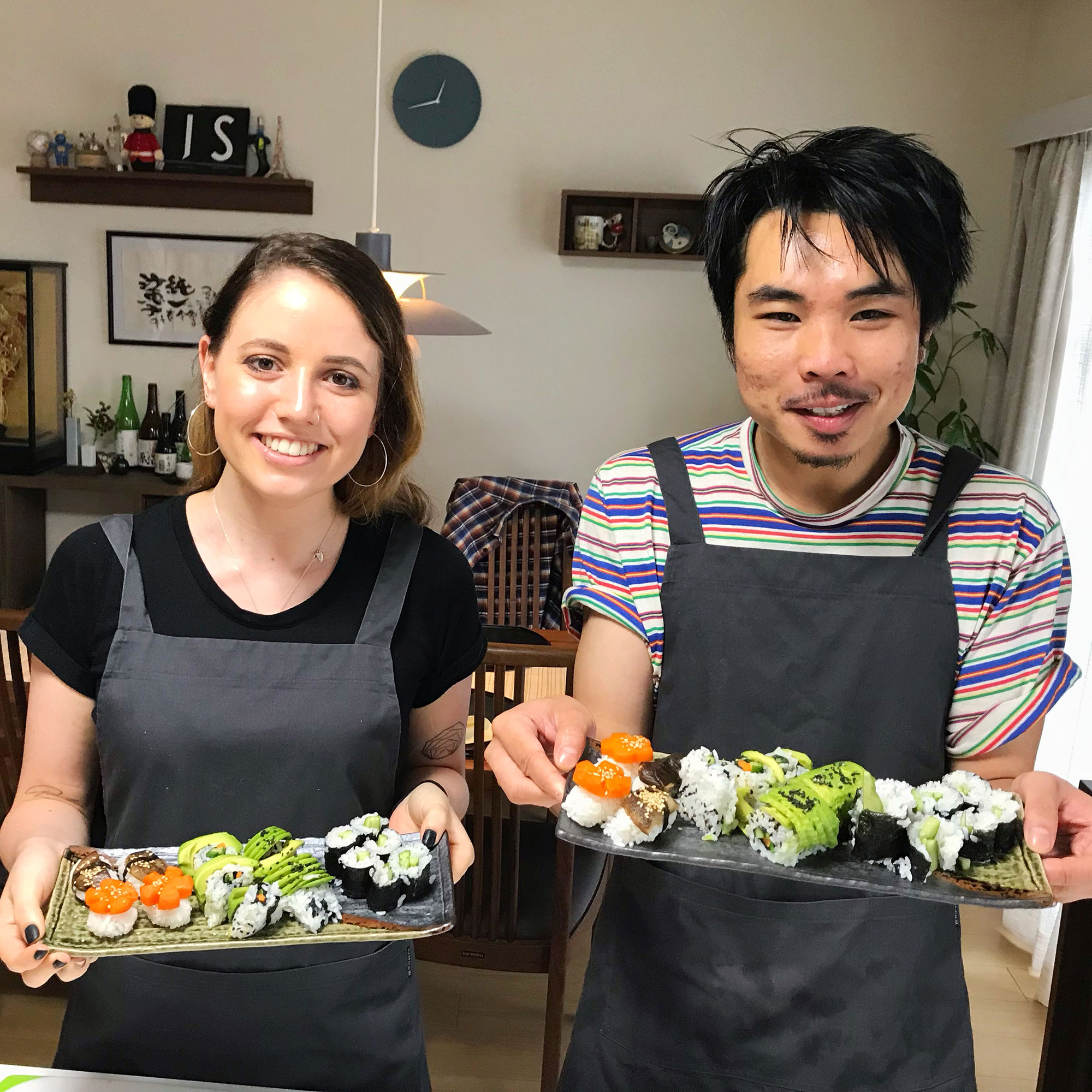 Vegan sushi, soft tofu and miso soup class