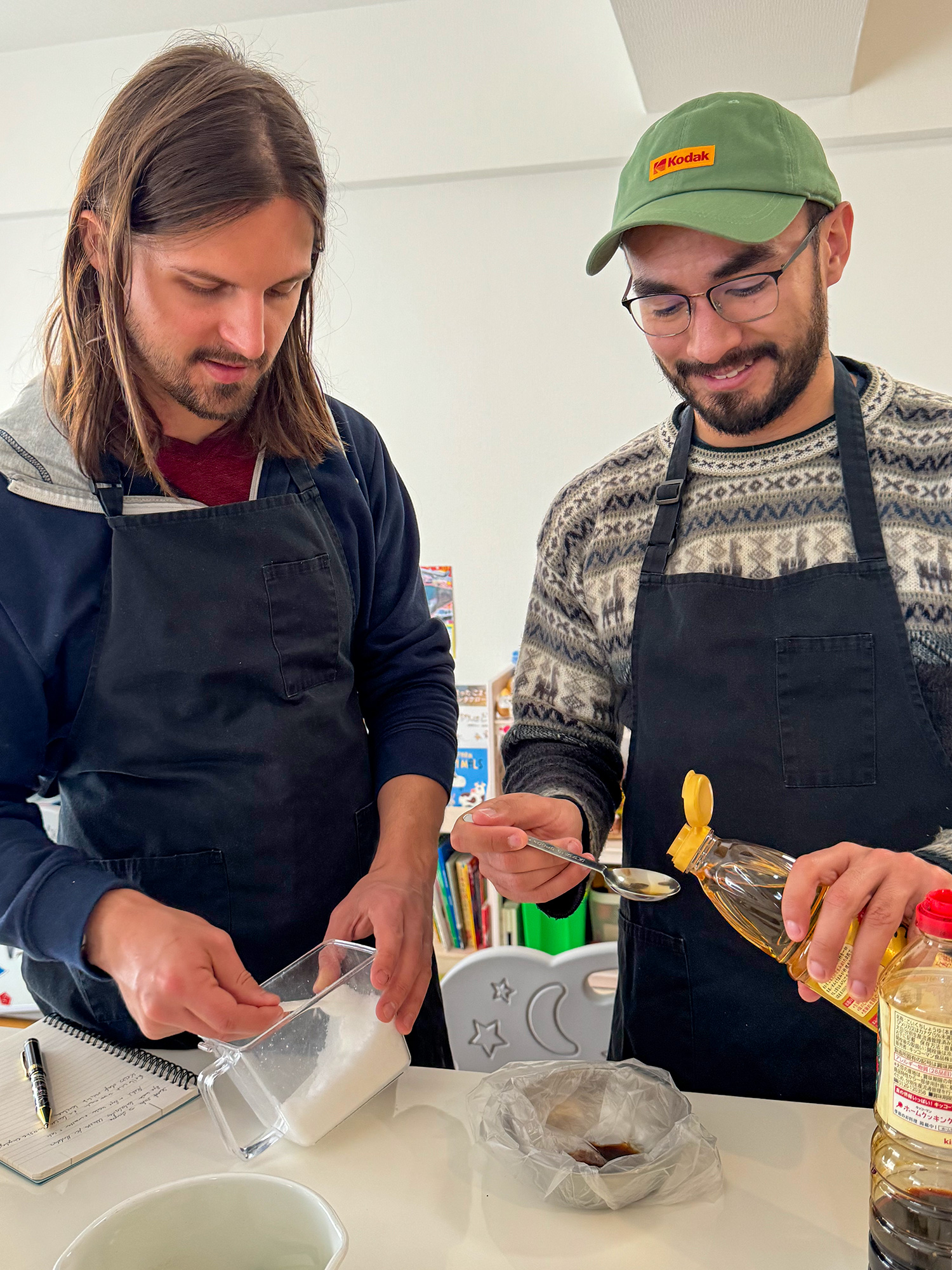 Customers of Japanese cooking class