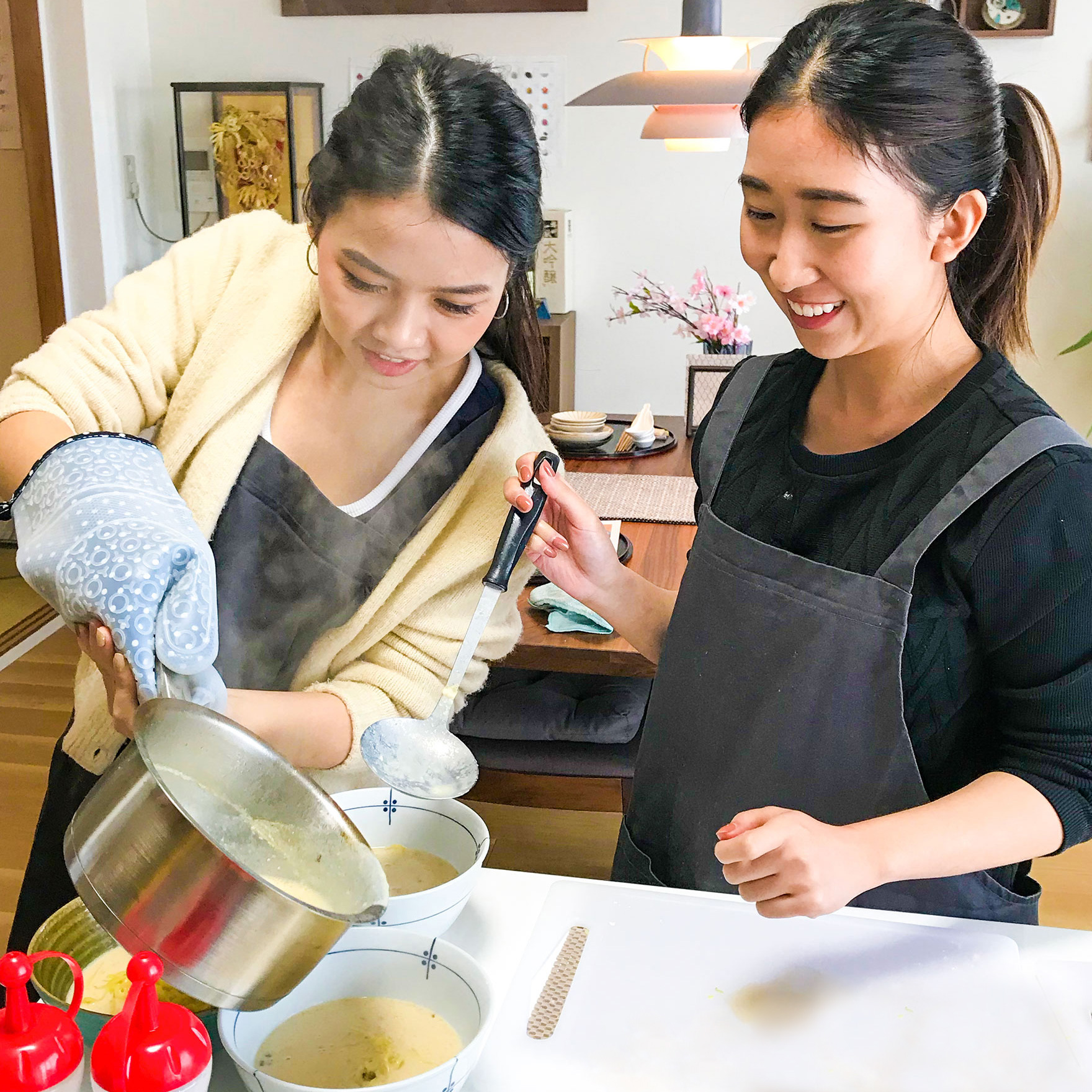 Veggie ramen and gyoza class