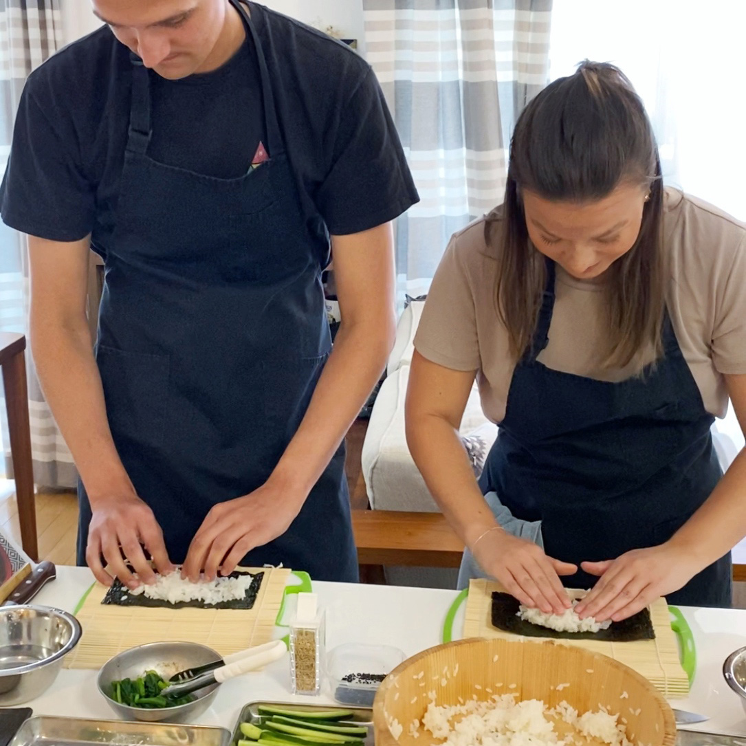 Vegan sushi, soft tofu and miso soup class